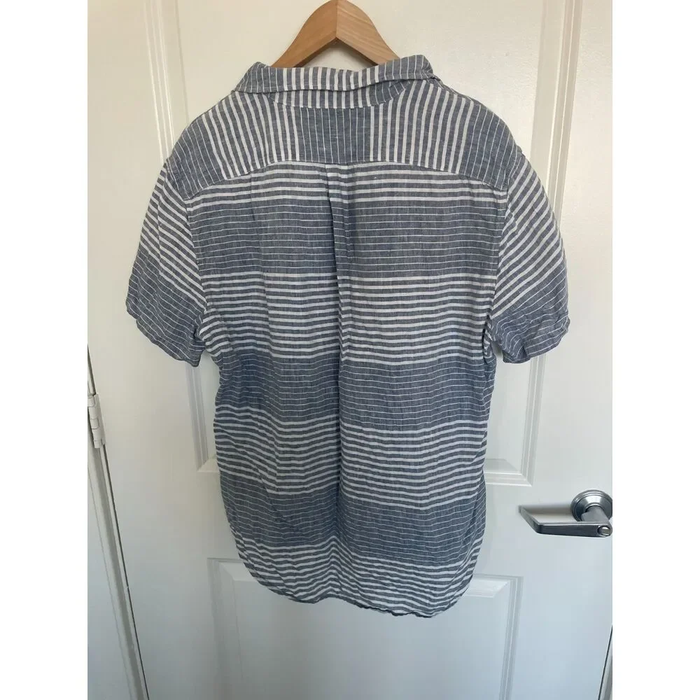 J.Crew Mens Irish Linen Top Sz L Coastal Preppy Old Money Euro Summer Neutral